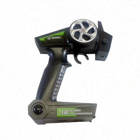 Plastiflex Co Rage RC  2.4Ghz 2-Channel Auto-Bind Transmitter, Black RGRB1237B